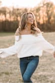 Oversized but in the best way (long sleeves and loose fit, but still falls a bit shorter on the waist). Cuter than I thought it was going to be. - Briana B.