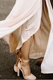 Super cute heels, they photograph amazing and match anything, but definitely wouldn't be my first choice of shoe if I needed to walk far or be on my feet for an extended period of time, they're pretty high and the strap is thin, but the block heel is sturdy. - Briana B.