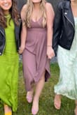 I wore this for a wedding and plan to wear it to the next one as well! The material is super lightweight and comfortable. Highly recommend! - Cindy H.