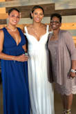 Very flowy and beautiful. I plan on wearing it when I get married. I am pretty tall and was concerned about the length, and even with my heels, it's grazes the floor. It's absolutely perfect. I don't even need to get it altered!

Update: I wore it as my reception dress and it was perfect! - Danielle A.