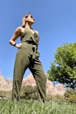 Super easy to wear and dress up or down. The top runs a little large on me but it's still very flattering. Three words: it has pockets! - Ali