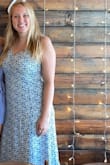 The material and fit were great. The buttons on the dress though, would not sit midline when I had the dress on. Even after having multiple people look at the dress, the buttons still stayed more to the right giving it a lopsided look...I've never had this problem in any other dress. - Dana S.