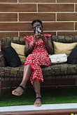 I love this romper! It is very comfortable and it is the perfect outfit on a very hot summer day as the fabric is very light (but it is not see through). - Celine A.