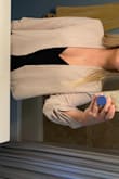 After reading the reviews for this item I ordered a size larger than I normally do. I have a pretty wide back and muscular arms so I wasn't sure how this would fit. It's ended up being one of my new favorite items! The color is perfect and looks amazing with black or white tops under. The fabric does not have any stretch so if possible I would recommend ordering a size up unless you have slimmer arms. - Bailey C.