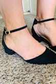 I wear these shoes with everything and have received so many compliments! I've paired them with jeans, business clothes, and cocktail dresses. The heel is a perfect height (I'm tall so I just wanted a little something) and the ankle strap sits comfortably. - Kayla W.