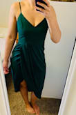 This dress fits nicely! The length is perfect. The bust almost seems a little loose for me, but nothing worth returning over. The material is light and flow-y. The color is beautiful! - Kayla W.