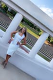 I am always nervous about white dresses, but love this one. It's not see through and is very comfortable - Sophie C.