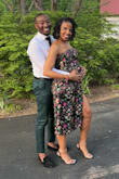 *Note: I am pregnant. I wore this dress to a wedding and I felt so pretty in it. I was not up for buying maternity clothes but this dress was comfortable and gave me the room I needed. I sized up to a large due to this. I would have normally ordered a medium. It was a little bigger in the dust area due to this but it didn't look bad. - Briea K.