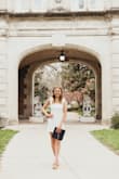 I bought this dress for my college grad pics, and it was perfect! I got so many compliments on this dress. It's an elegant and timeless style and wasn't too short or revealing for the occasion. - Jess F.
