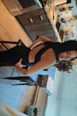 The material and fit is extremely comfortable, I wore this for 12 hours on a full day bday celebration... it's a bit long for me but nothing that a good pair of high heels couldn't fix... in love with this perfect jumpsuit. - Hanelore A.
