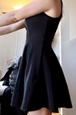 As someone who has a body shape that is particularly hard to shop for, I very rarely can shop online because my waist to bust ratio is extraordinarily disproportionate. I ordered a size small, and I am 5'7 with a 32DD/DDD bust and a 24"-25" waist. My weight varies between 125-130 pounds. This dress is the first item in many years that fits me perfectly. I sometimes just avoid getting new clothes altogether because shopping will often end in tears! I work at a fine dining restaurant, and this dress is just the right length and shape to give a professional yet modestly sexy aesthetic. It is SO helpful when people provide all of their measurements on here (especially bust/waist size, please upload bust sizes!!) with pictures as well, so I've done all of that to hopefully help the next person!! All in all, as someone who can never find clothing that looks good on my body type, this dress fits me nearly perfectly, and the material is incredibly comfortable and of high quality. - Catherine C.