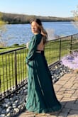 Absolutely stunning; however, with a huge chest my breasts were not secure while dancing with the low cut. Also required a hem bc the length was too much even with a heel. - Amanda B.