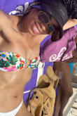I only got the top, but I'm definitely getting the bottoms. Love the colors. Very cute on - Nikki K.
