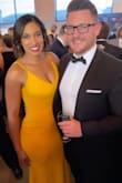 Wore this to a spring gala and got so many compliments! The yellow color is bright but so beautiful! The material was not restricting and allowed me to dance all night without worrying! The lining and material were thin enough that I didn't need spanx. Wore a sticky, low-cut bra as a regular strapless showed. Absolutely love this dress!! - Ashleigh K.