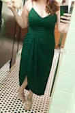 Needed a dress for a wedding (I've had 2 babies since the last time I've been to a wedding and my body has changed), this dress was so classy, fit my bust, didn't need a bra but wore one anyway bc I am breastfeeding, it flattered my stomach area, and didn't require hemming. I've recommended it to all my mom friends. Definitely a classic staple that I will use for years to come. Wish there were more colors! - Virginia C.