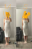 I bought this dress for my graduation. I first got a medium because some reviews said to size up. After trying it on, I felt like there was slightly some room in the waist area, so I exchanged for a small and it fits perfectly! So I recommend to stay with your normal size - Taylor J.