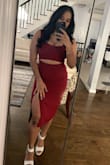 Wore this dress for the first time to a small gala and got a lot of compliments. Very nice material & the bust area was slightly tight when I sat down but aside from that pretty good dress that I would definitely wear over and over again. - Reah R.