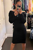 The dress fits perfect and gives you a nice contour. I have an athletic body so the opening in the back shows all my hard work!
I recommend this dress to anyone looking for a an affordable and well suited dress. - Alejandra A.