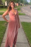 This dress made me feel so pretty! I wore it to a gala for a work event and it definitely shows more of my chest than I was used to, but a week later people are still coming to tell me how much they loved it! I wore low cut Spanx and felt very supported, but could have gone without. The fabric does highlight tummy area, so I was glad for Spanx haha Lovely dress!! - Erin W.