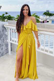 Bought this for a wedding on the beach. Great color and material. The clasp does come open easily so I had to tape it. I also taped inside on chest area. No issues all night after that. So many compliments. Definitely recommend. - Emily L.