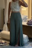 I love these pant. They fit perfectly. Easy to dress up or down! I wear with wedges, they're a little long for flats. - Lisa D.