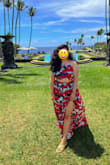 The skirt set looks stunning, it fits me as expected. I love the print and the material is good quality and is lightweight for a summer outing. Happy with my purchase! - Pinaj B.