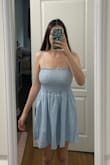 I thought the dress was super cute, made of comfortable fabric and I liked the adjustable straps. Where it went wrong for me is that the elastic is tightest at the top of the chest, with no support coming from underneath. So it ended up being a bit droopy for me. This could probably be fixed with a strapless bra, but I don't like wearing one. Everything else about this dress was great! I think this would work with a smaller chest or someone who is okay with wearing a strapless bra. - Kate M.