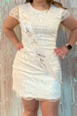 I ordered this dress for my bachelorette and it was perfect for a night out. I originally ordered both a M and a L and the M fit but was tight. The L was much more comfortable and flattering. I received a lot of compliments and cannot wait to wear it again at the wedding after party! - Melissa O.