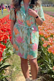 Cute and perfect for warm weather!! It is a little bit on the looser side, but is still true to size. I love this dress!! - Kathleen P.