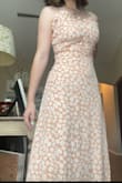 I love the fit of this dress. It's conservative without being frumpy. The material is cool and lightweight but not clingy or see-through. The straps adjust quite a bit, and the slits on the sides are flattering on a shorter gal! Only marked as "little large" because I don't think it's fitted like the description, but it doesn't fit loosely in a bad way. - Tenley J.