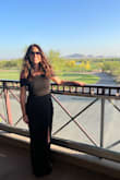Fits perfect! So elegant! Was long even with heels but that's easily fixed. - Cortney P.