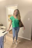 I have worn these jeans everyday LITERALLY! They are a little tight at first but they stretch out so do not size up!!! I am 5'8, 140 pounds and I went with a size 26. They were hard to button at first, but after a couple of wears they are much looser. They are so so comfortable and they look amazing. I will only wear 501 skinnies moving forward! - Hannah L.