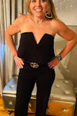 I recently lost 50lbs and needed a new classic black jumpsuit! Everyone should own one! Mine was way too big! I ordered this one and fell in love! This one is sooo good! I would definitely recommend for anyone! If you want to lose weight and get healthy find me on FB @Teresa Tree! I got so many compliments! So comfy! Pair with a Gucci belt and a nice blazer for a classy look! - Teresa S.
