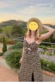 I love this dress & feel fabulous in it. I bought it for a food & wine tour of Provence, France & Tuscany, Italy. I got a lot of compliments both there and here when I've worn it. It also still fits well after 15 days of over-indulging!
You can dress it up or dress it down but the fit is flattering on my body type.
I carry my excess weight in my stomach and back, and the dress fully flatters both those areas. - Alicia C.