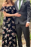 Wore this to a wedding. The off-the-shoulder look and side slit are sexy but still wedding-appropriate. The material felt quality and wasn't too thin or wrinkly like many other dresses. The fit was great without any type of alteration. - Melissa M.