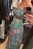 This outfit is totally my style so I was excited about it, but it is very cheaply made like something I would get from Shein, not Lulus.  The top was hemmed unevenly and the skirt was a thin layer and too long. - Eleni C.