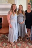 This dress is so cute and comfortable. I wore this to my friends baby shower. I sized down to a small and it fit perfectly. AND it has pockets!! - Andrea D.