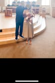 I wore this dress to my son's baptism. Beautiful simple and modest. I did pin the neckline so it wasn't so low cut, and that did not take away from the look of the dress at all. Paired with some nude stilettos and I got many compliments. Didn't want to take it off! - Deanna C.