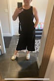 Would absolutely buy it again. This romper is so flattering on any figure as it has a tie in the front to bring in your waist shape. It can be dressed down with a Jean jacket or dressed up with a leather jacket. Love this outfit. - Kailee M.