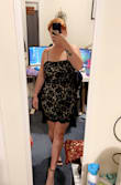 I absolutely LOVED the way this dress looked on me & I just have a larger bust than this dress in a size large could accommodate. If the dress wasn't a final sale item, I would have tried returning it and sizing up. - Kayla D.