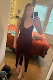 I love loved this dress. The slit is prettty high but other than that it was perfect. Got a ton of compliments, material is comfortable and very stretchy. Very good quality fabric too. Would recommend. I'm 5'10 and in brands like h&m a medium, in lulus usually a small. - Christine C.