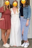 This was everything I hoped for and made me feel so special for my bridal shower. I did have to take about 5 inches off the bottom to get this "dust the floor" fit with my height (and bare feet!). - Ashley G.