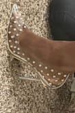 I'm a true size 8 and i need an 8 1/2. They are tight to put on and your toes bunch up at the narrowed toe. Some stones were also missing upon delivery. I might have to glue them back on myself. They pop of easily. Very, very cute shoes though but will only be wearing for a seated photo. - Nene J.