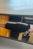 The dress is very flattering and is stretchy! I was worried about the chest falling down but it doesn't ! - Samantha L.