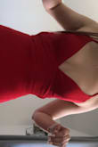 The dress had weird pad lines under the boob area and the sides were very saggy and stuck out no matter how tight I tied it. The back was very pretty but i was unsatisfied with the front. - Madalyn F.