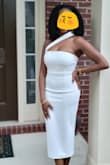 I bought this dress for my grad school graduation and I simply LOVE it! After a few minor alterations, the dress fit perfectly. I received several compliments and even a few googly eyes..Lol. I will definitely wear again. - Christy S.