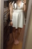 The only complaint I have is that the straps are too loose. I have to take it for alterations. It would've been great if they were adjustable.
I've tried multiple little white dresses to wear on my wedding day pre/post ceremony and this one was the only one that wasn't see through! - Karleen A.