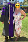 Wore this dress to a graduation ceremony and loved the flowy length and the cinched waist. The V in front can dip a little deep, but it wasn't too much of an issue. Loved wearing this with sandals and a jean jacket to dress it down ;) - Jocelyn C.