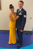 Love this dress. Received many compliments on the yellow color. Had to get it hemmed as it is very long. Would definitely wear to another formal event. - Briana B.