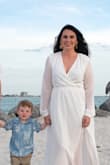 This dress was perfect for our family beach photos! I loved the slit on the side that provided a touch of sexy to such and elegant flowy piece. The material is great quality as well. - Chelsie R.